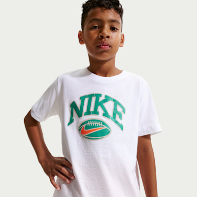 ナイキ キッズ Tシャツ 半袖 Nike Swoosh of Paradise AOP T-Shirt - White/Green Nike Big Kids' Football T-Shirt. Nike.com
